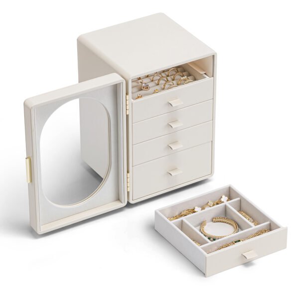 SammieChrono "Luna Treasures" Series: Cream Multi-Layer Jewelry Box - Image 6