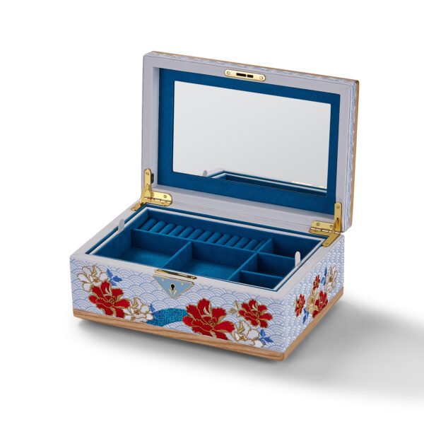 Elegant Embroidered Custom Jewelry Box with LOGO - Image 3