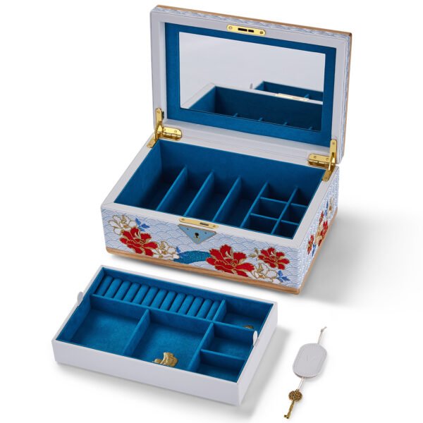 Elegant Embroidered Custom Jewelry Box with LOGO - Image 4