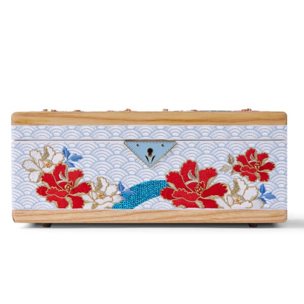 Elegant Embroidered Custom Jewelry Box with LOGO - Image 2