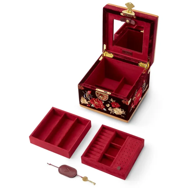 An Ode to Elegance: Discover the Phoenix & Peony Luxury Velvet Jewelry Box - Image 3