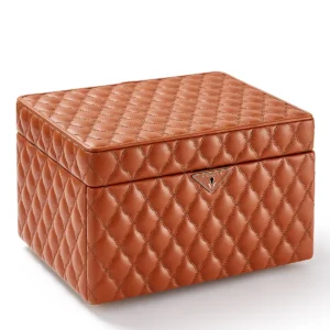 custom jewelry boxes with logo – quilted vegan leath