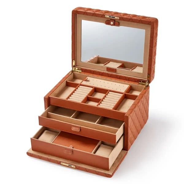 quilted jewelry case for rings earrings and bracelets
