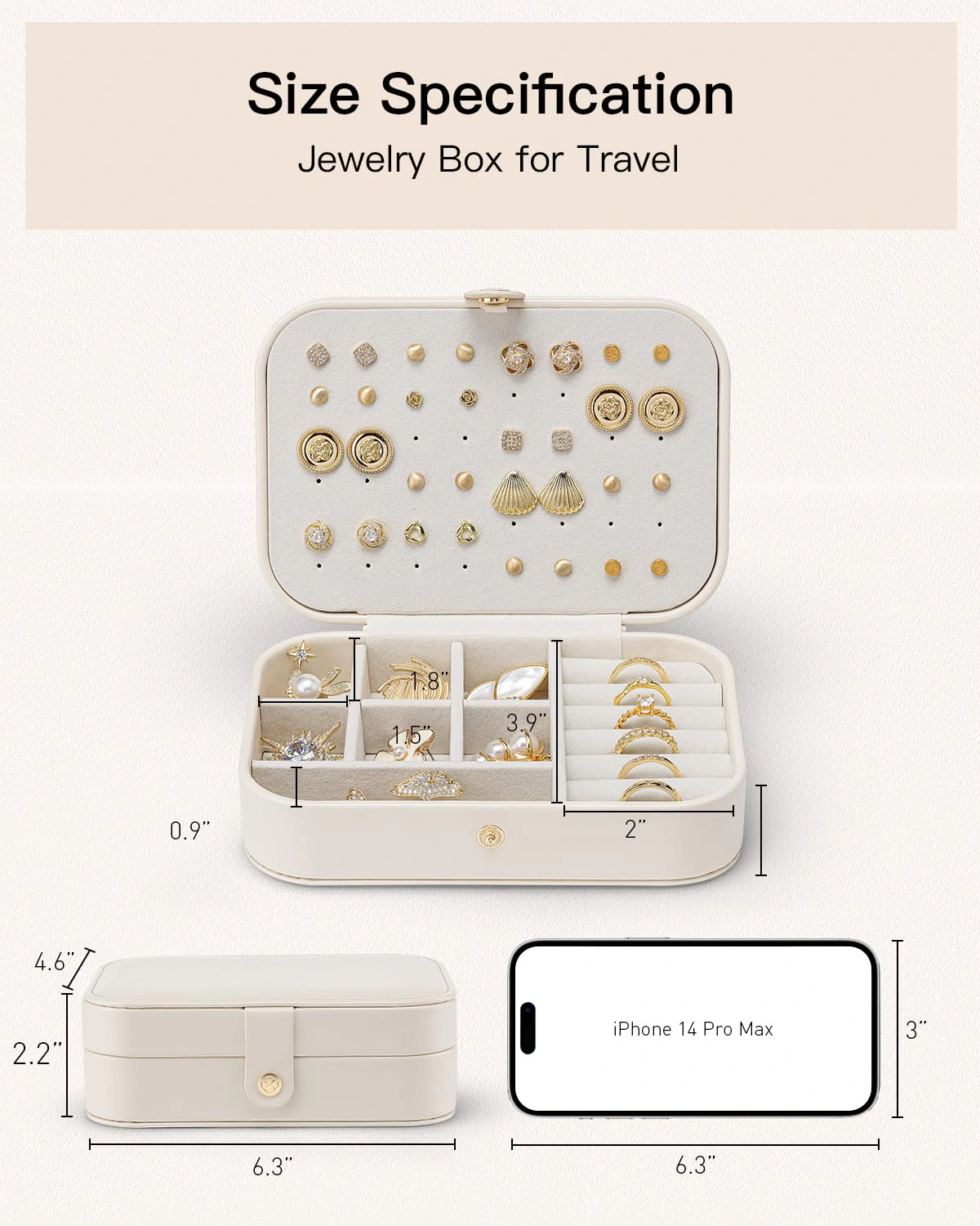 Travel Jewelry Box | Portable Jewelry Organizer for Rings, Earrings & Necklaces (OEM/ODM) - Image 2