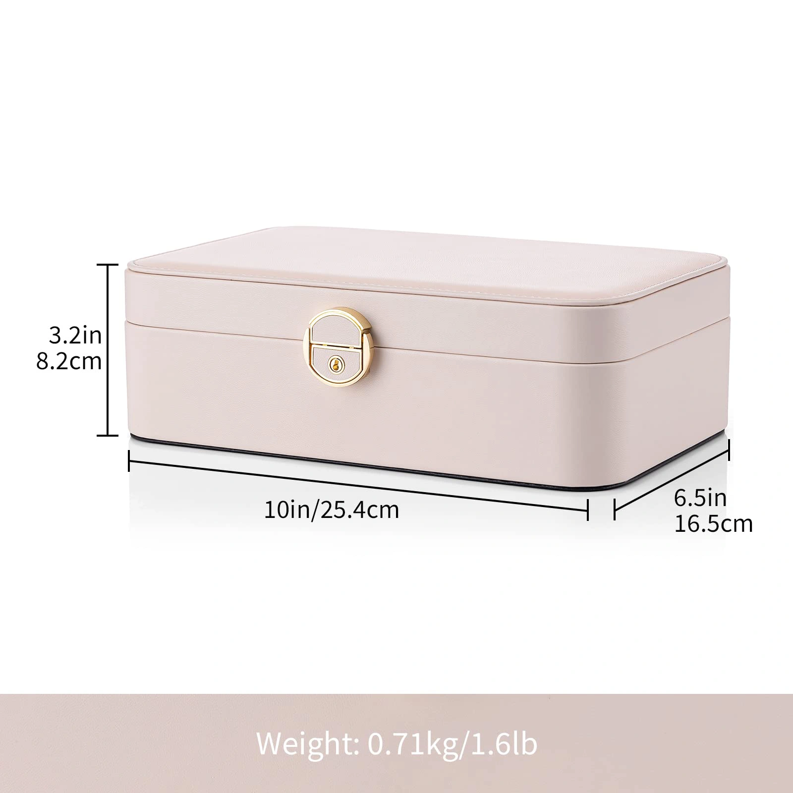 Double-Layer Jewelry Box with Lock | 10" Portable Jewelry Organizer (OEM/ODM) - Image 3