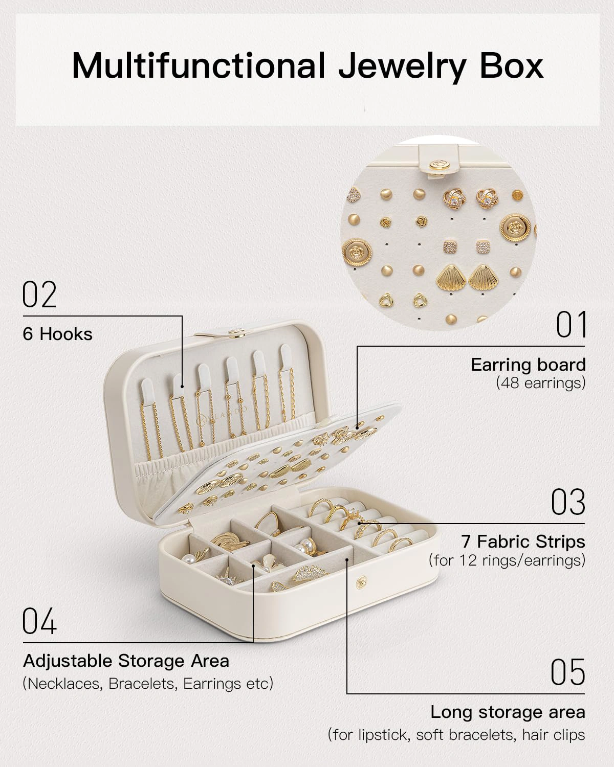 Travel Jewelry Box | Portable Jewelry Organizer for Rings, Earrings & Necklaces (OEM/ODM) - Image 7