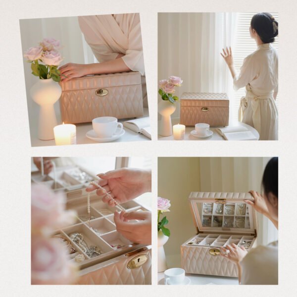 Quilted Custom Jewelry Box (OEM/ODM) - Image 2